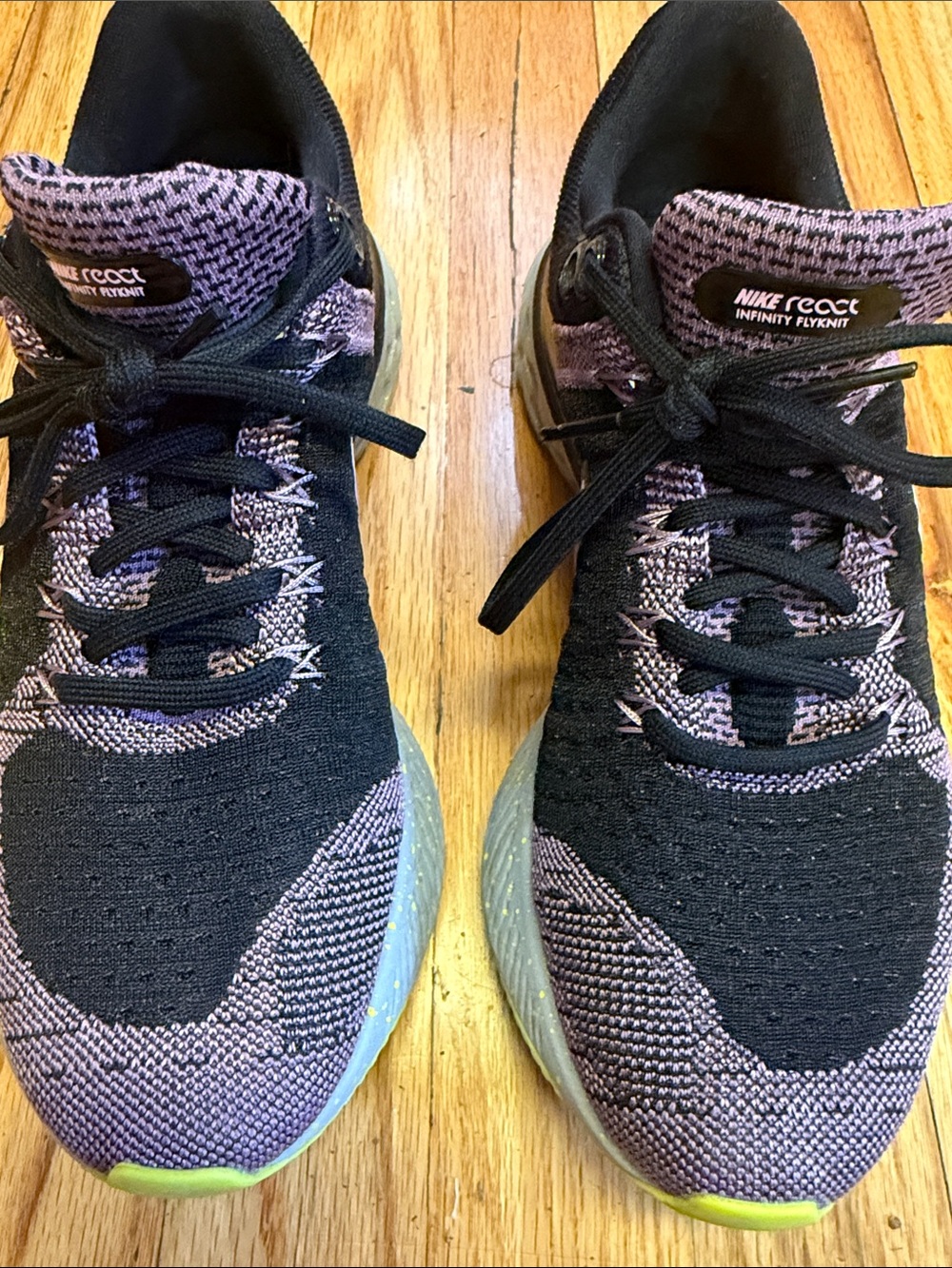 Nike Women's Black & Purple Knit Running Shoes